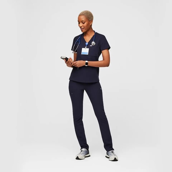Figs Catarina 1 Pocket Scrub Top Navy PO #3211 Size S - Picture 12 of 16